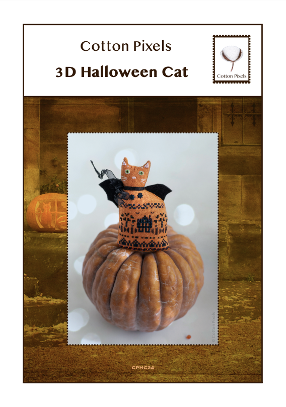 3D Halloween Cat | Cotton Pixels