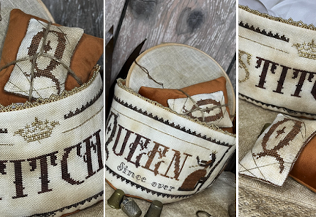 Cross Stitch Queen Basket Kit *market exclusive*  | The Primitive Hare (thread not included)