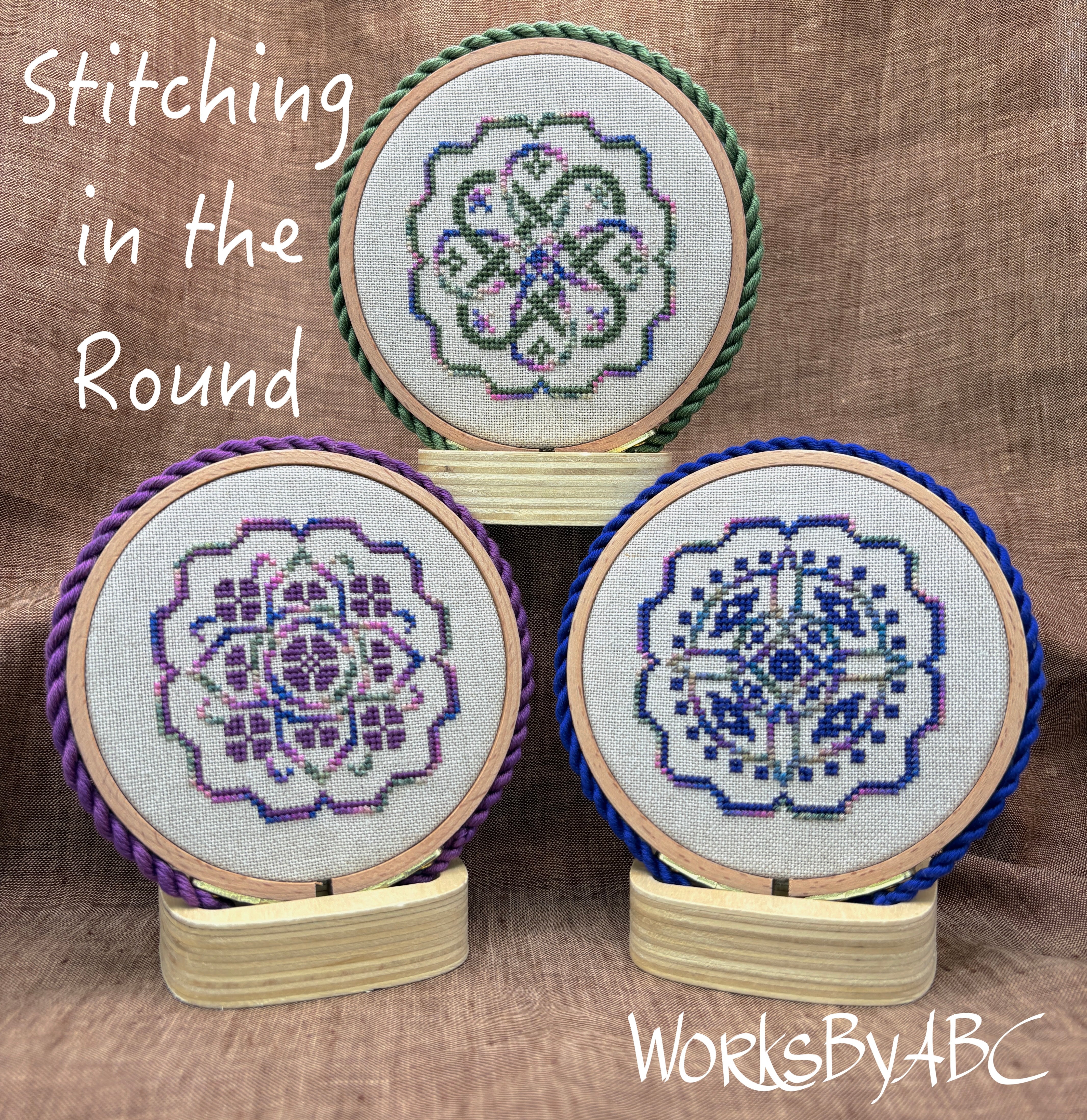 Stitching in the Round | WorksByABC – TopKnot Stitcher Shop