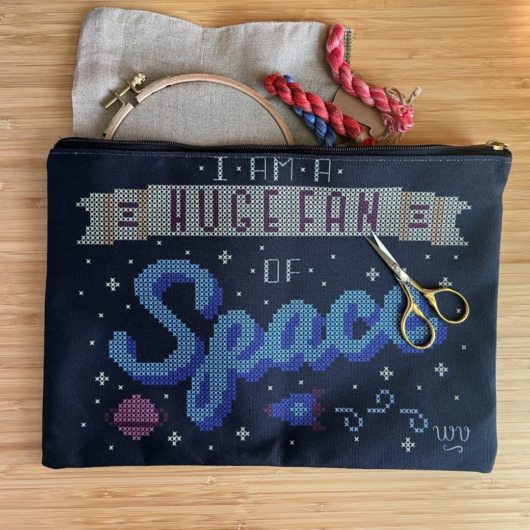 I am a Huge Fan of Space Project Bag | Wild Violet Cross Stitch