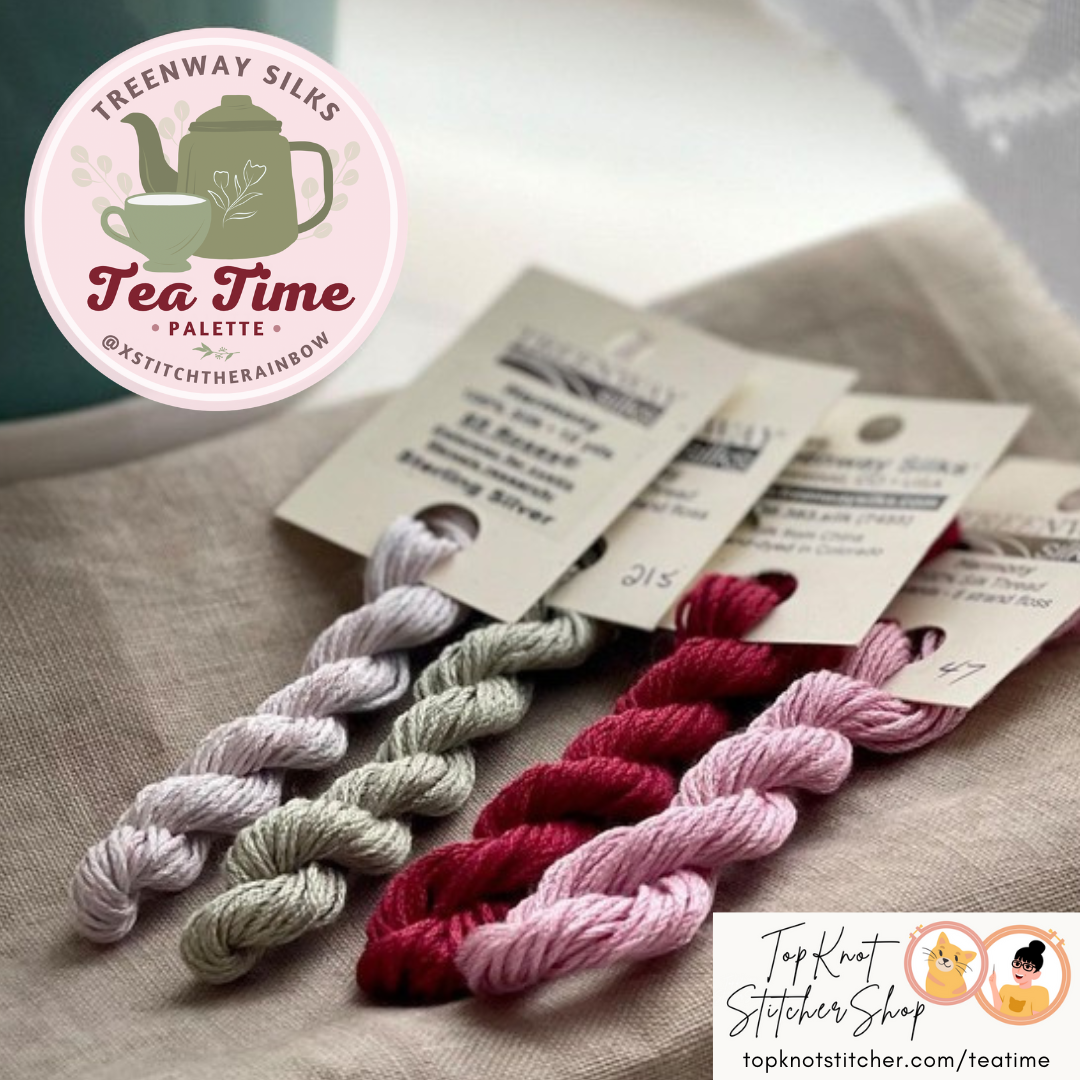 Tea Time SAL Thread Pack | Treenway Silks, XStitch the Rainbow