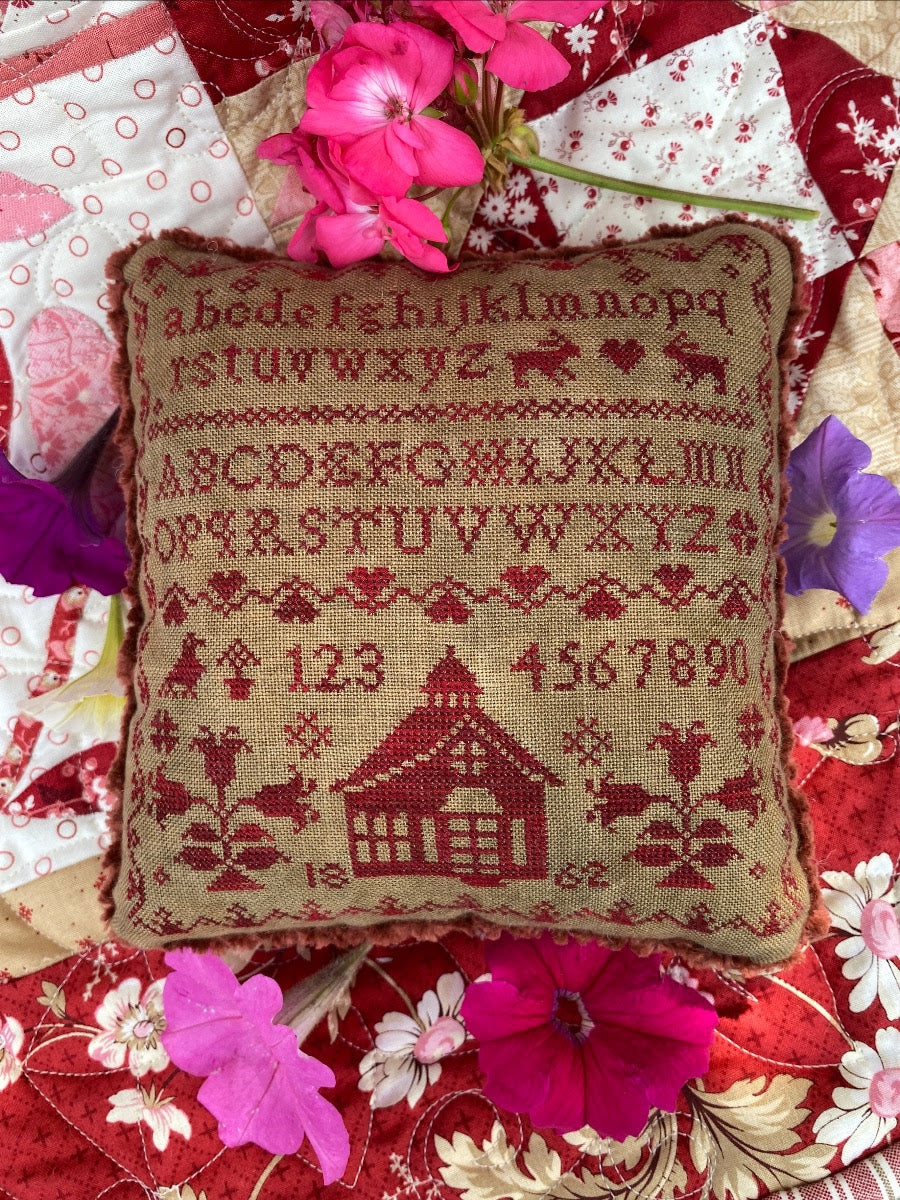 Little Red Schoolhouse Pinkeep 1862 | Pansy Patch Quilts & Stitchery
