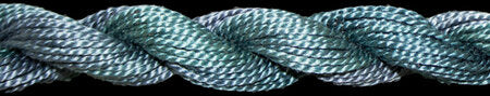 Close-up of a blue thread with a clear background