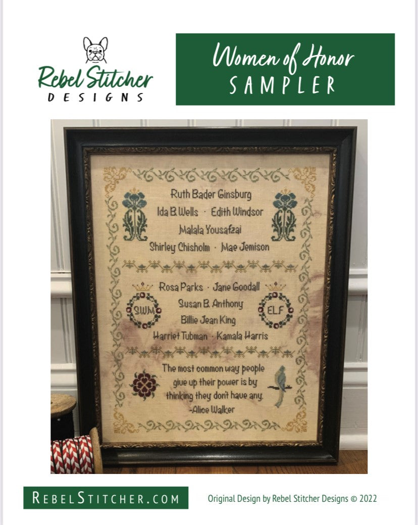 Women of Honor Sampler | Rebel Stitcher Designs