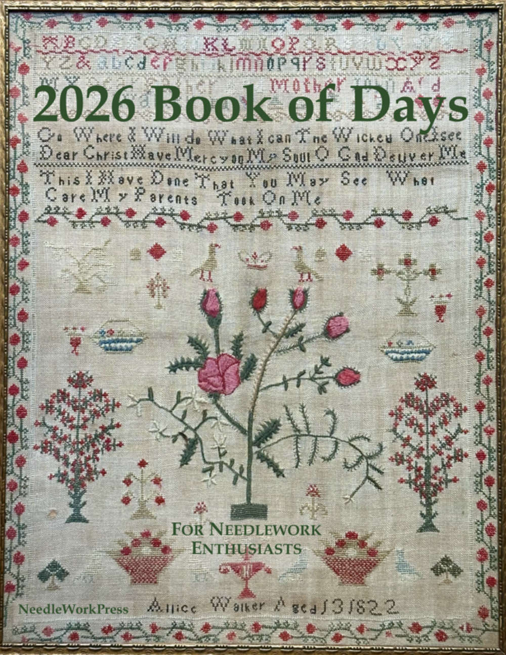 Cover of '2026 Book of Days' with floral design and text