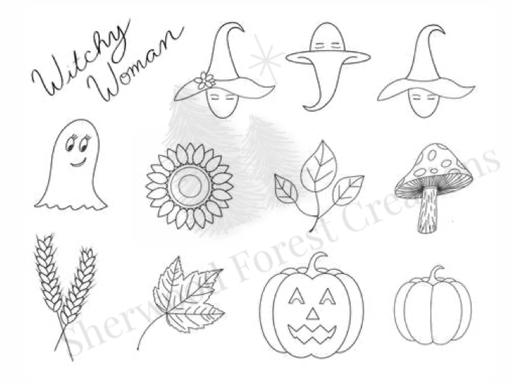 Pre-Order: Autumn & Halloween - Stick and Stitch Variety Pack | Sherwood Forest (begins shipping late August)