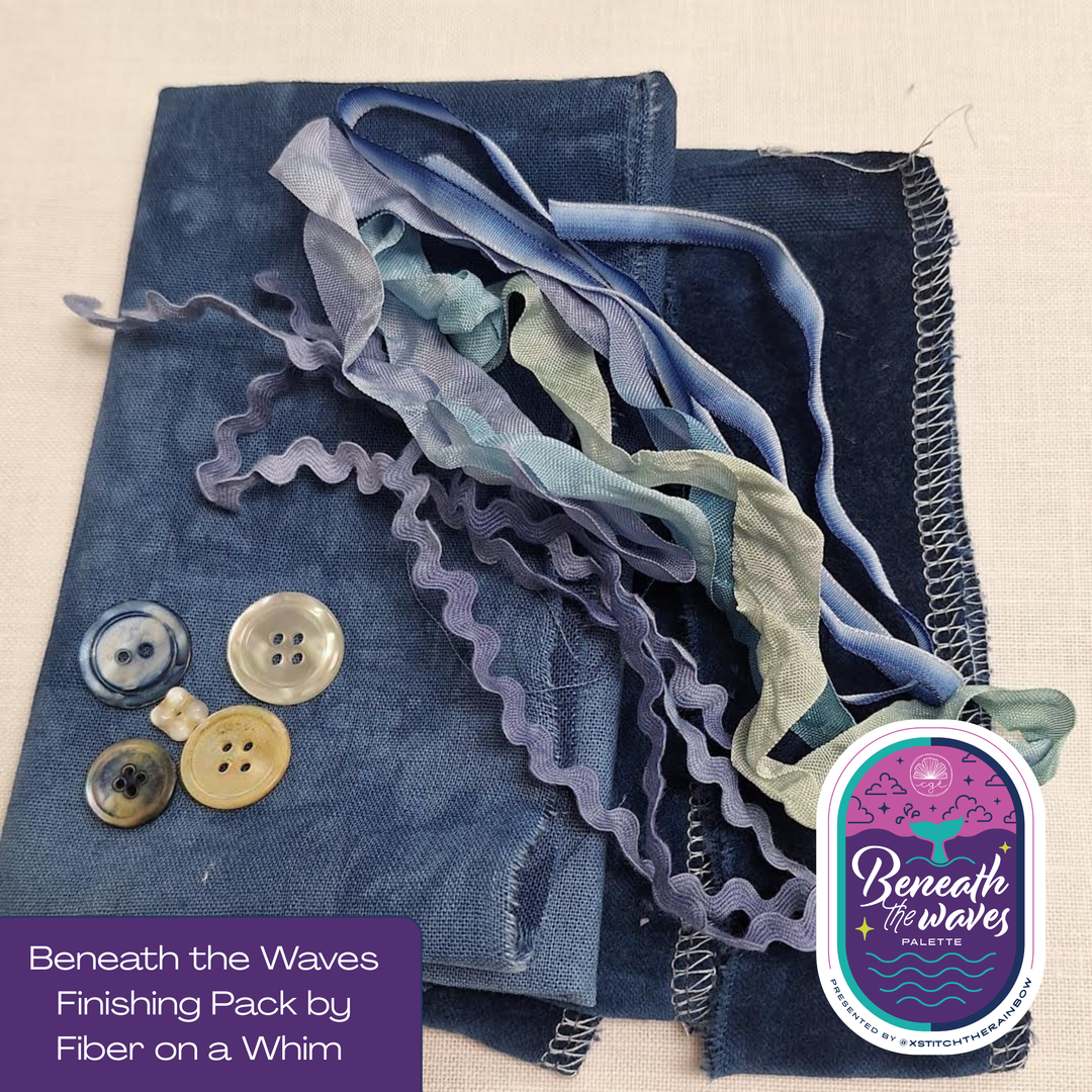 Pre-Order: Beneath the Waves Finishing Pack (no threads)  | Fiber on a Whim (a TopKnot Exclusive!) - Nashville 2026 (ships in March)