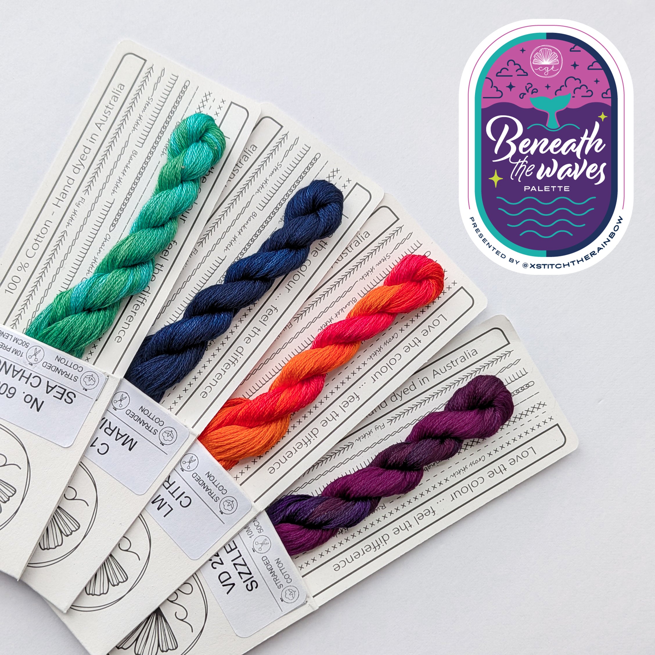 Beneath the Waves Palette - XStitch the Rainbow & Cottage Garden