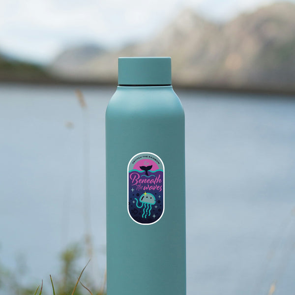 Pre-Order: Beneath the Waves Vinyl Sticker - XStitch the Rainbow | Shaded Stitchery - Nashville 2026 (ships in March)