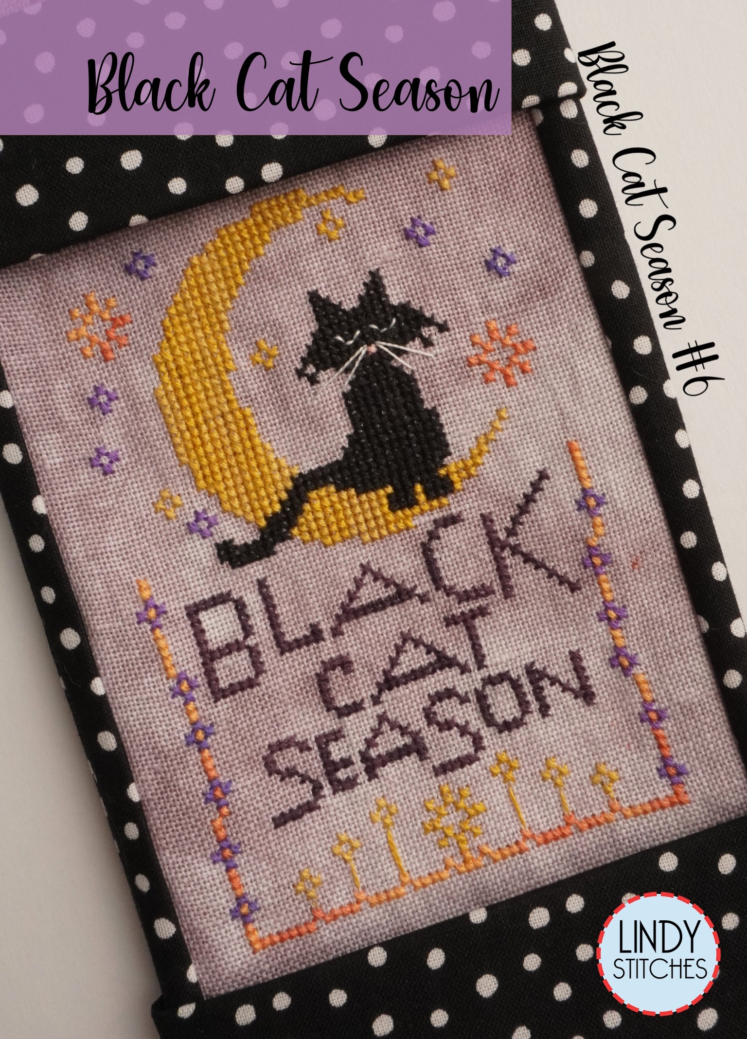 Black Cat Season - Set of 6 Patterns | Lindy Stitches