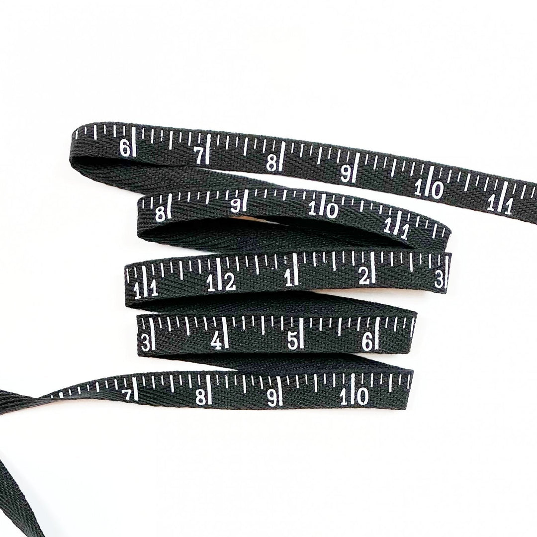 Ruler Twill Tape - Black (3 yards)