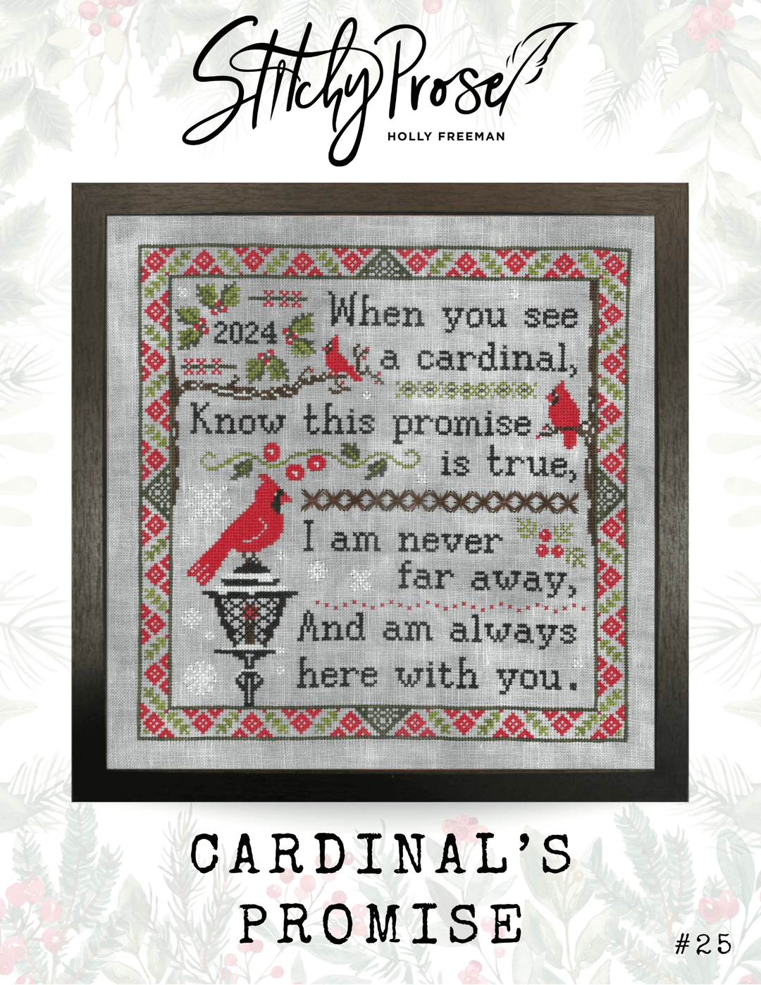 Cardinal's Promise (thread packs available!) | Stitchy Prose
