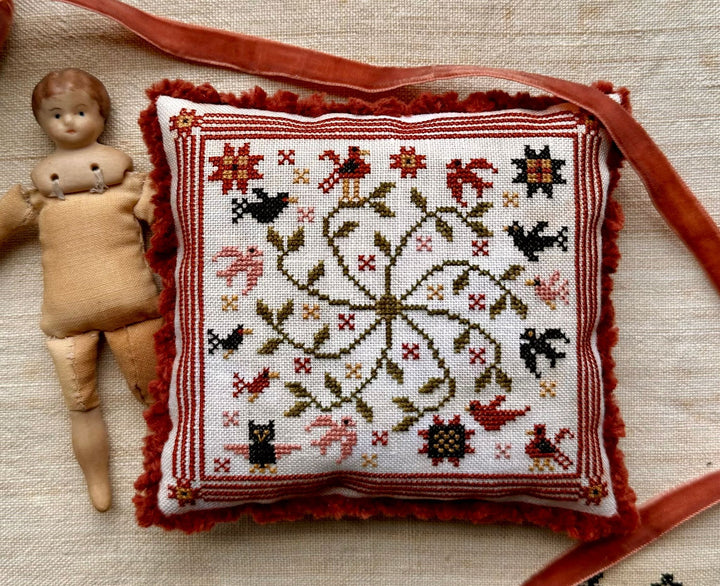 Caught in the Swirl (Sampler & Pincushion) | Kathy Barrick