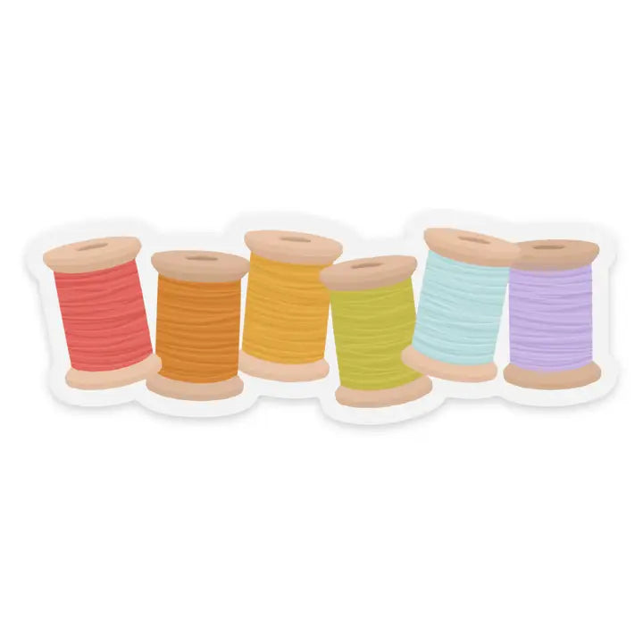 Clear Rainbow Threads Sticker | Elyse Breanne Design – TopKnot Stitcher ...