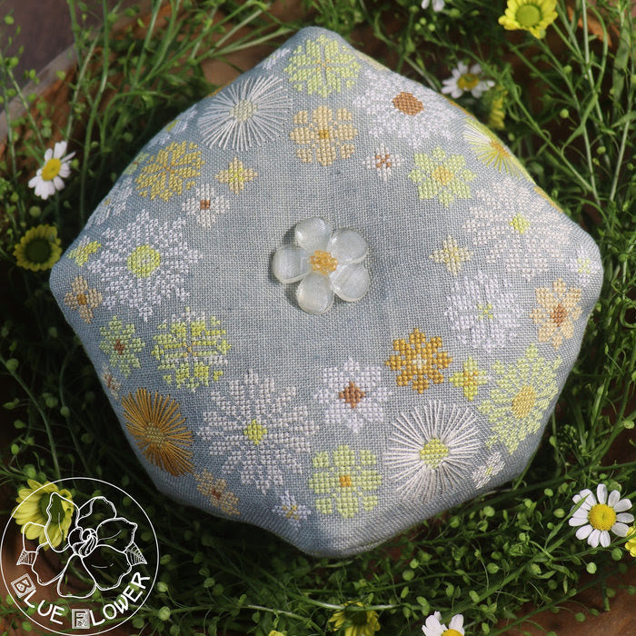 The Blue Flower – TopKnot Stitcher Shop