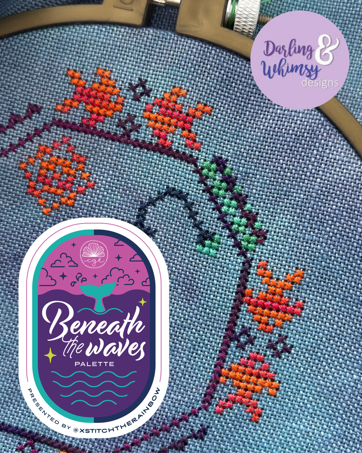 Pre-Order: Quirky Quaker Anglerfish - XStitch the Rainbow | Darling & Whimsy Designs - Nashville 2026 (ships in March)