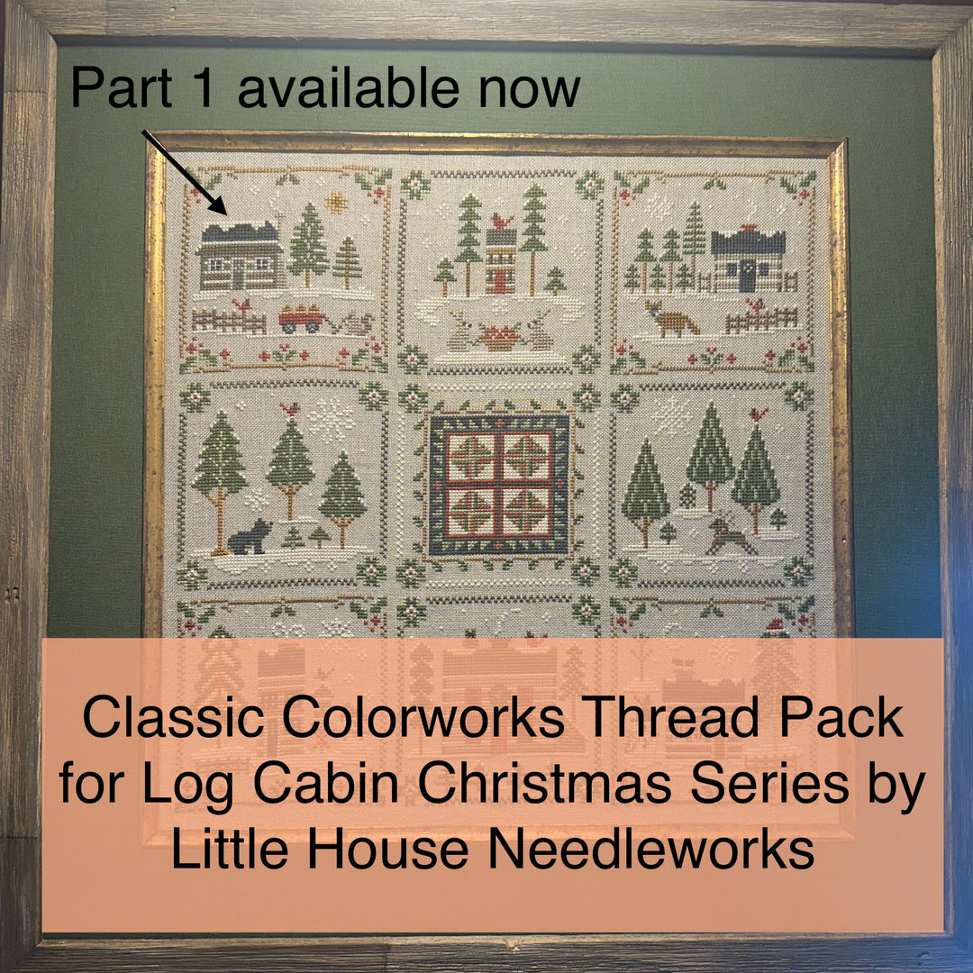 Classic Colorworks Thread Pack for Log Cabin Christmas Series | Little House Needleworks