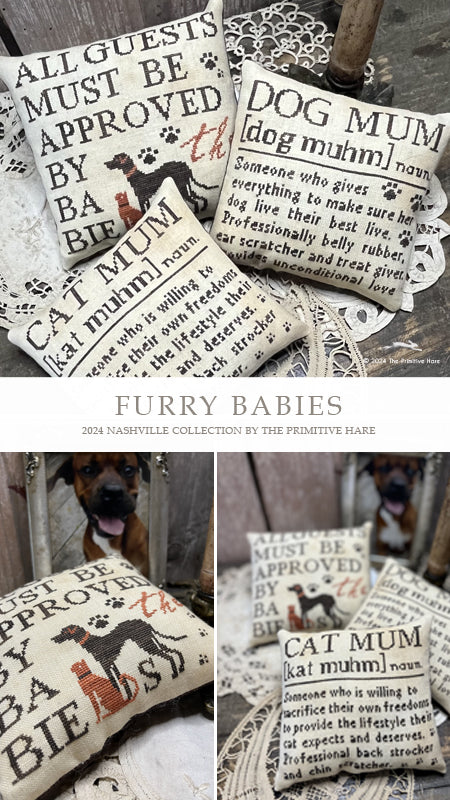 Furry Babies (3 patterns) | The Primitive Hare (Nashville Market 2024)