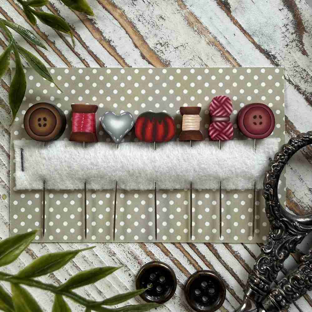 Pre-Order: Crafty Pin Set (7 pins) | Puntini Puntini (ships in Sept)
