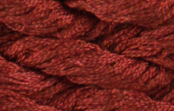 Close-up of red yarn with a textured pattern