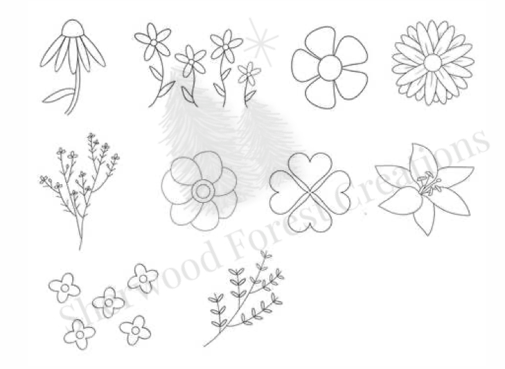 Pre-Order: Flowers in Bloom - Stick and Stitch Variety Pack | Sherwood Forest (begins shipping late August)