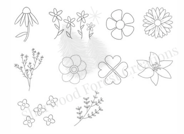 Pre-Order: Flowers in Bloom - Stick and Stitch Variety Pack | Sherwood Forest (begins shipping late August)