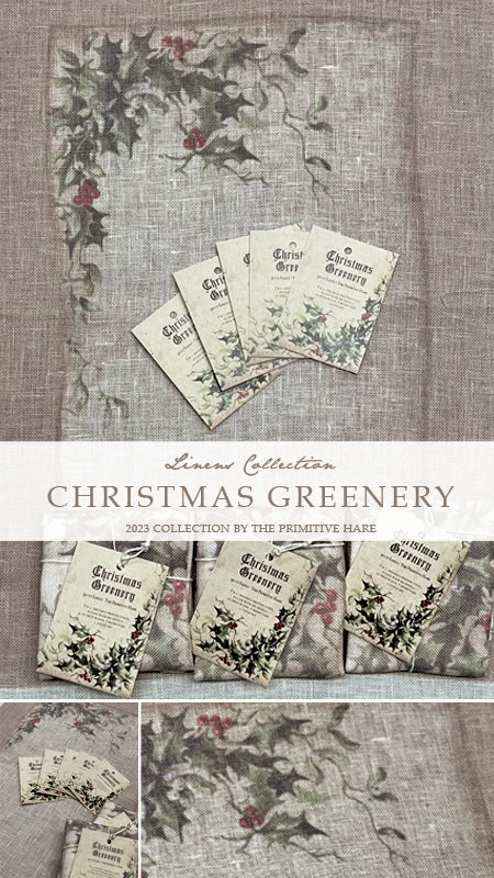 Christmas Greenery 30ct Linen | The Primitive Hare
