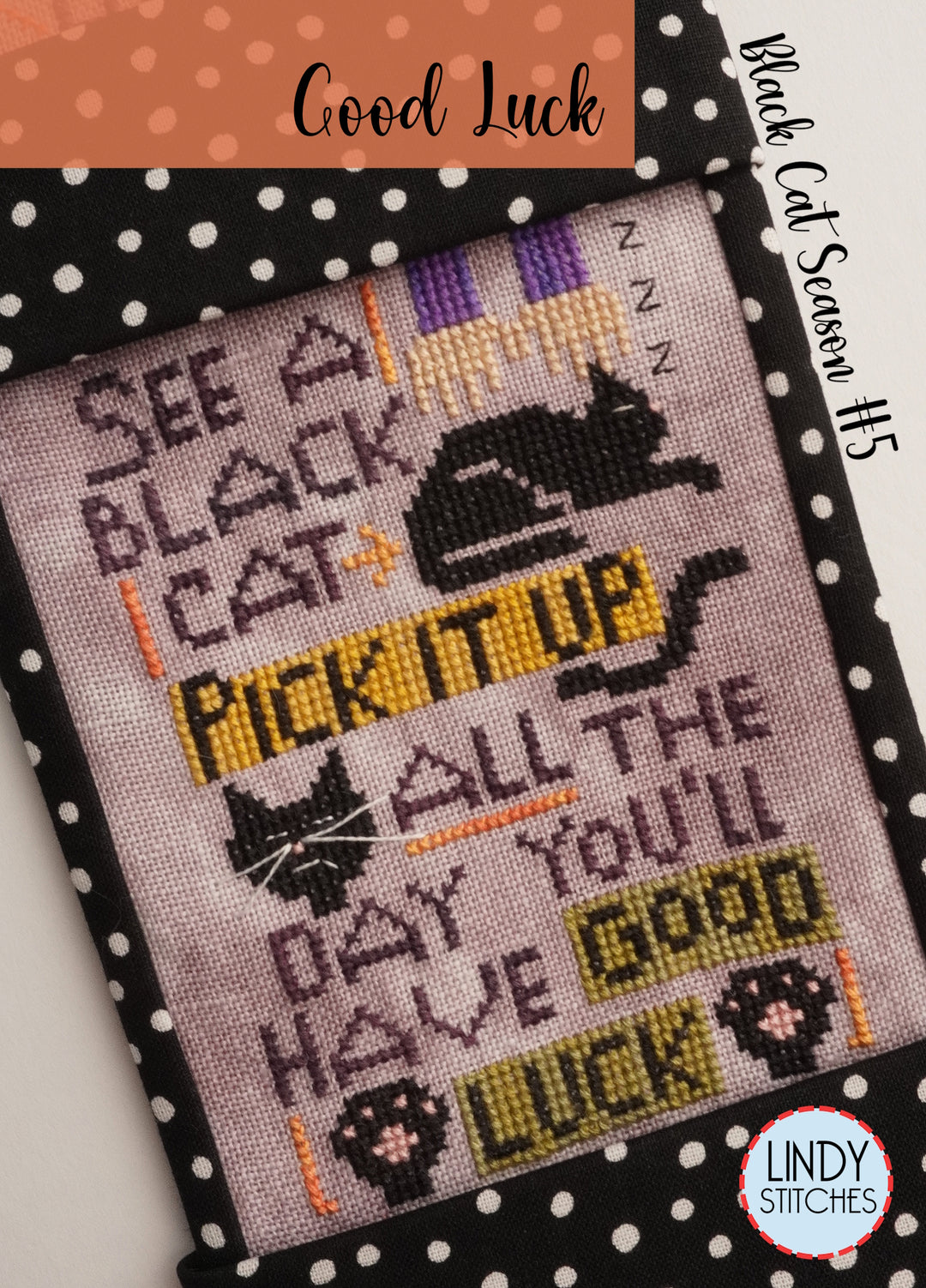 Black Cat Season - Set of 6 Patterns | Lindy Stitches