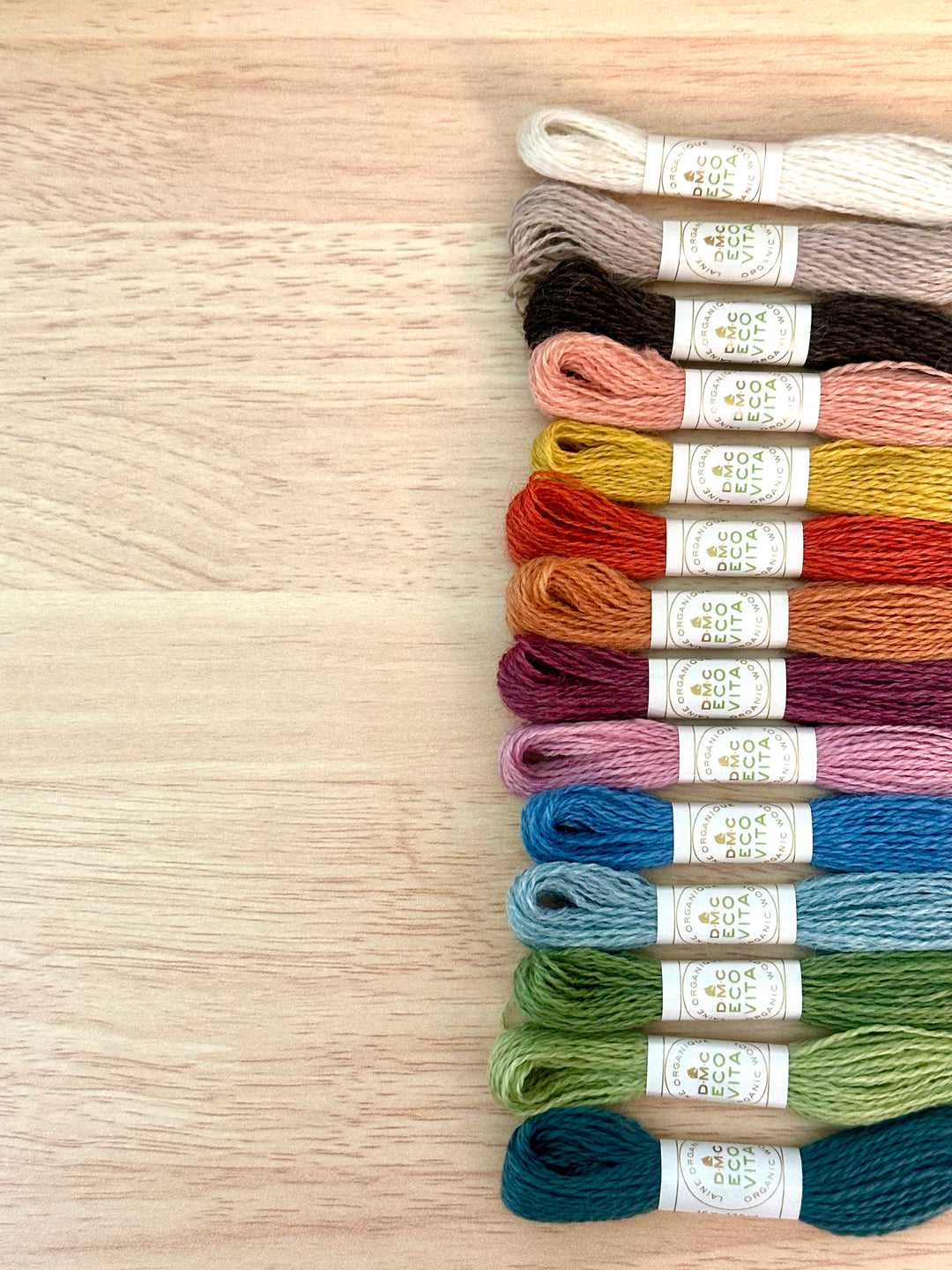 Satsuma Eco Vita Palette (Thread Pack with 14 skeins DMC Eco Vita Wool Thread)