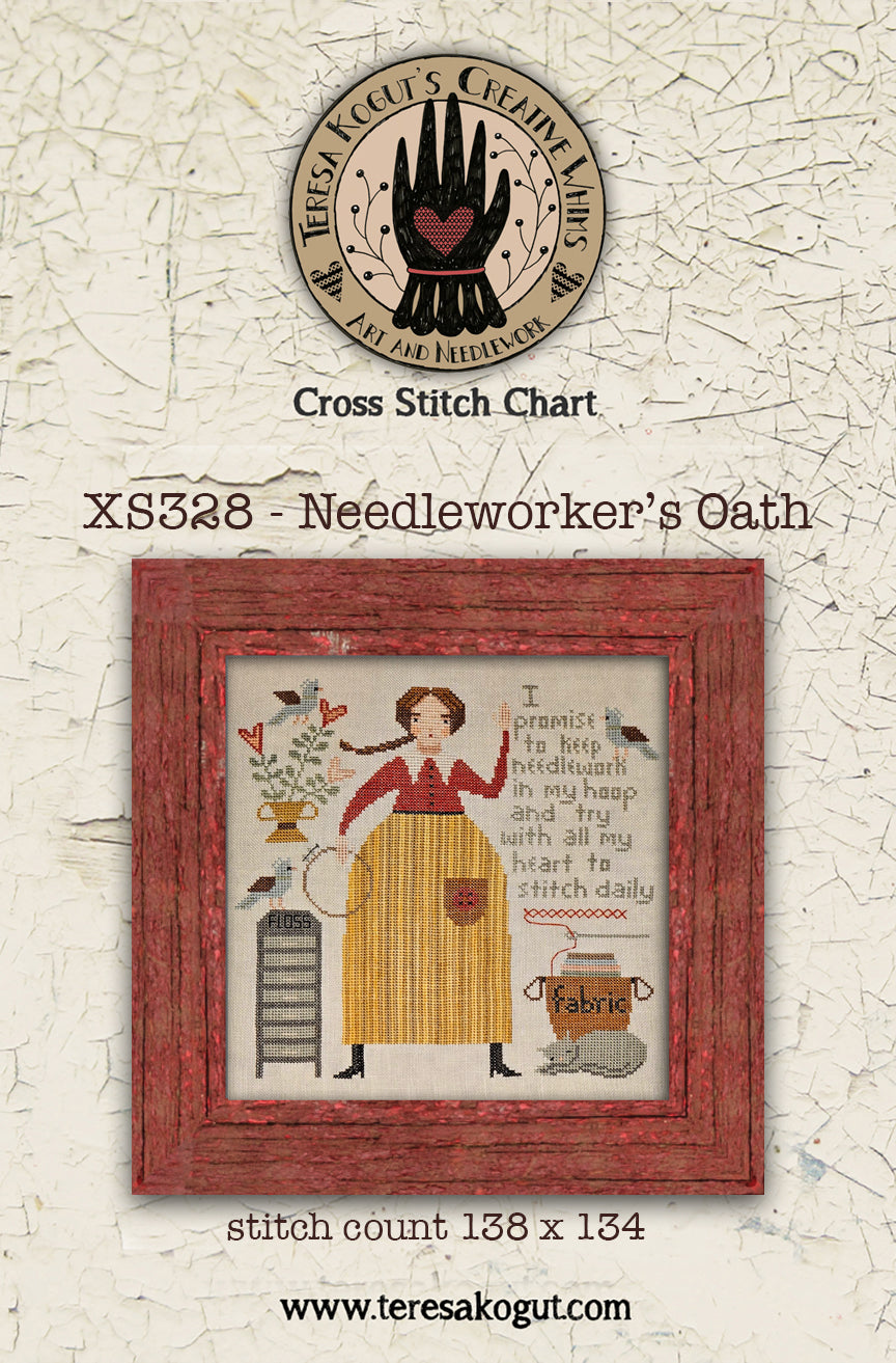 needleworkers oath teresa kogut i promise to keep needlework in my hoop and try wiht my heart to stitch daily