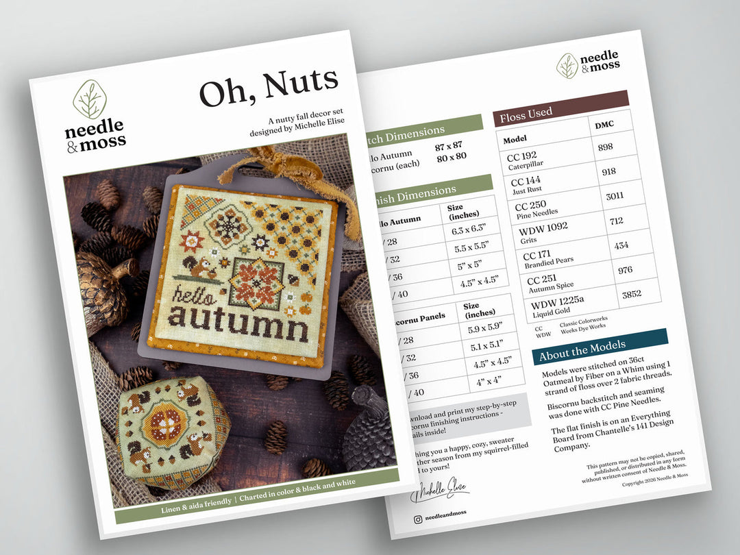 Pre-Order: Oh, Nuts | Needle & Moss (begins shipping late August)
