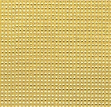 A close-up of a textured gold metallic mesh or perforated material with a uniform grid pattern.