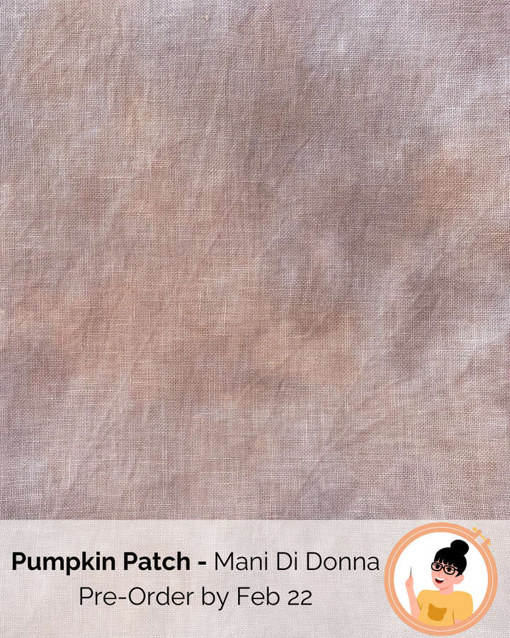 Pumpkin Patch 32ct linen - Fat Quarter (17x25) | Mani di Donna (