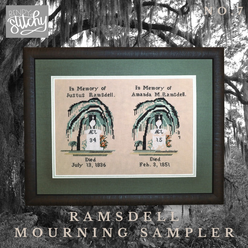 Ramsdell Mourning Sampler | Bendy Stitchy – TopKnot Stitcher Shop