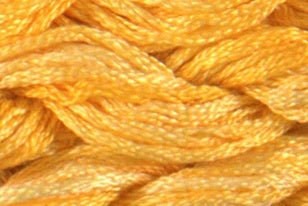 deep yellow gold silk hand dyed floss