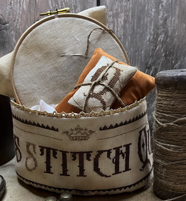 Cross Stitch Queen Basket Kit (no threads!) *market exclusive*  | The Primitive Hare