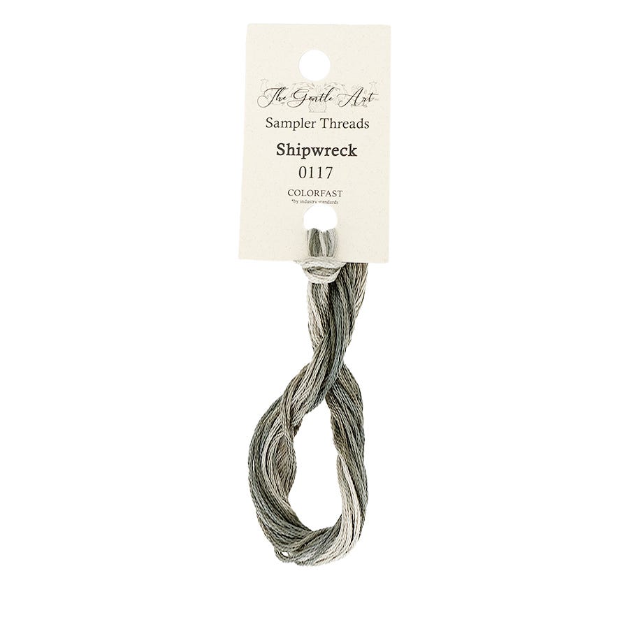 Packaged thread labeled 'Shipwreck' by The Craft Art on a white background