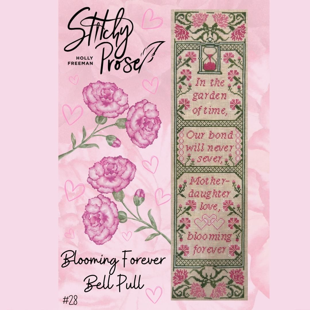 Blooming Forever Bell Pull (+ hanger available!) | Stitchy Prose (Nashville Market 2024)