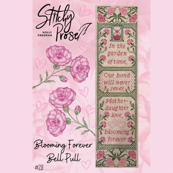 Pre-Order: Blooming Forever Bell Pull (+ hanger available!) | Stitchy Prose (Nashville Market - ships in March)