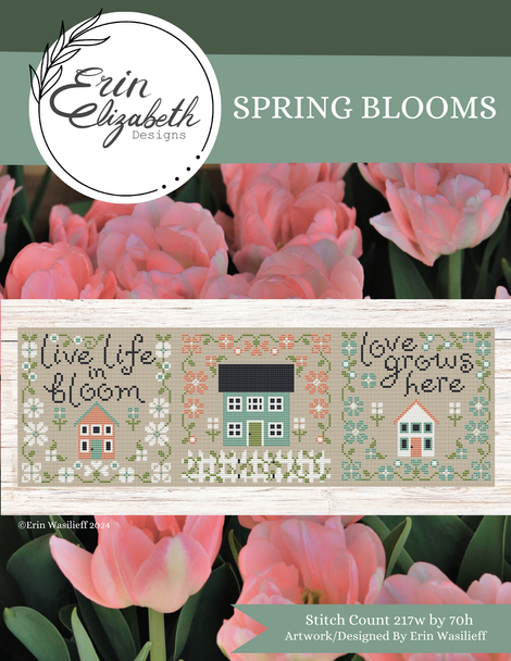 Pre-Order: Spring Blooms (Dinky Dyes thread pack available) | Erin Elizabeth Designs (Nashville Market) *may ship late*