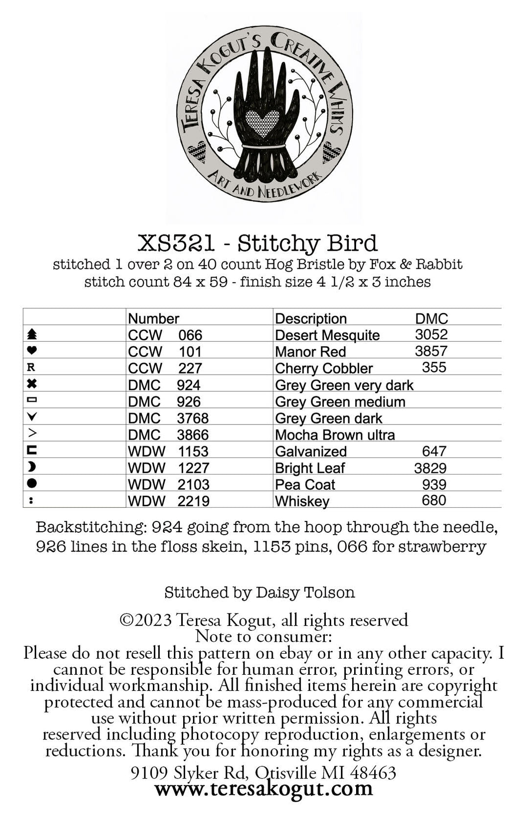 Stitchy Bird | Teresa Kogut