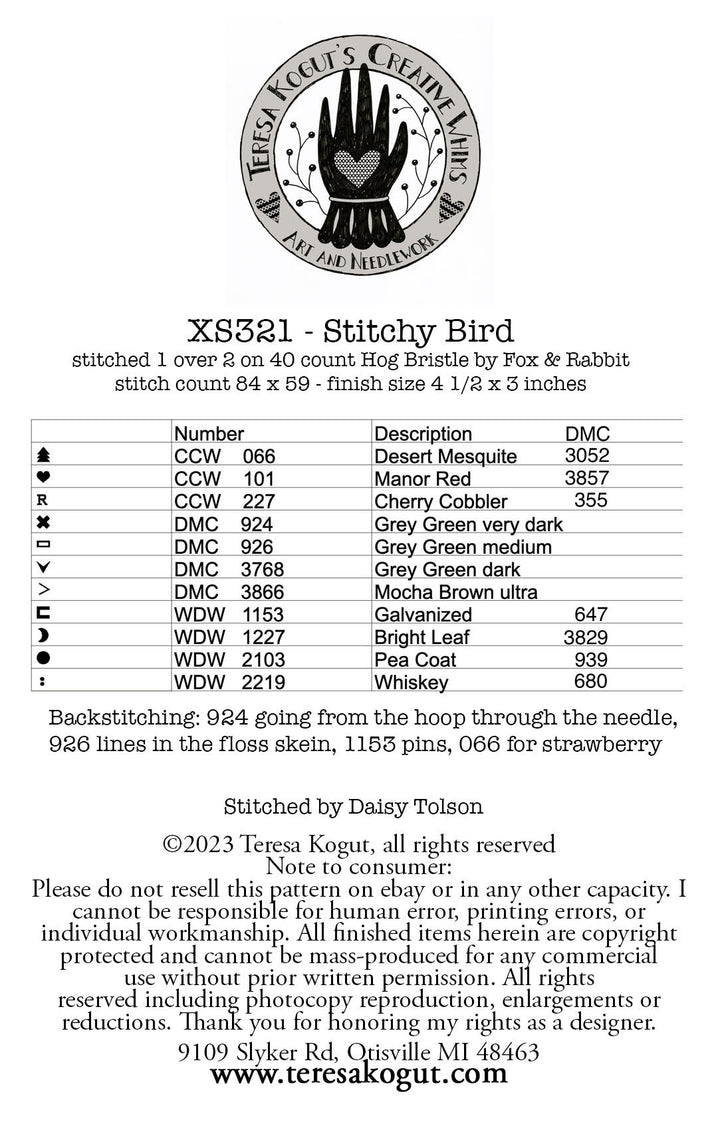 Stitchy Bird | Teresa Kogut