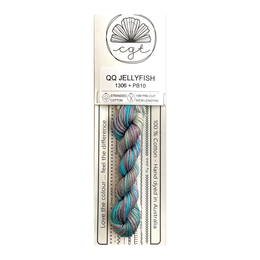 5 meters each of the two colors needed for Quirky Quaker Jellyfish