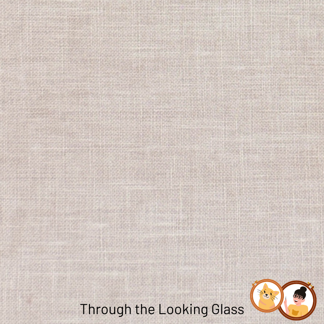 Through the Looking Glass - 30ct linen - Fat Quarter | Tabby Cat