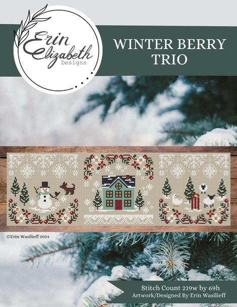Pre-Order: Winter Berry Trio (Dinky Dyes thread pack available) | Erin Elizabeth Designs (Nashville Market) *may ship late*