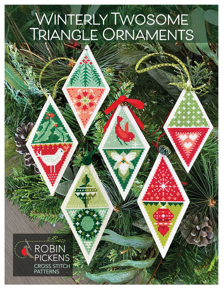 Winterly Twosome Triangle Ornaments | Robin Pickens