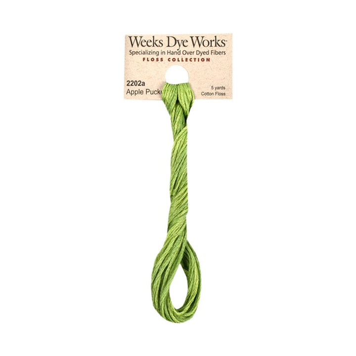 bright green skein of floss