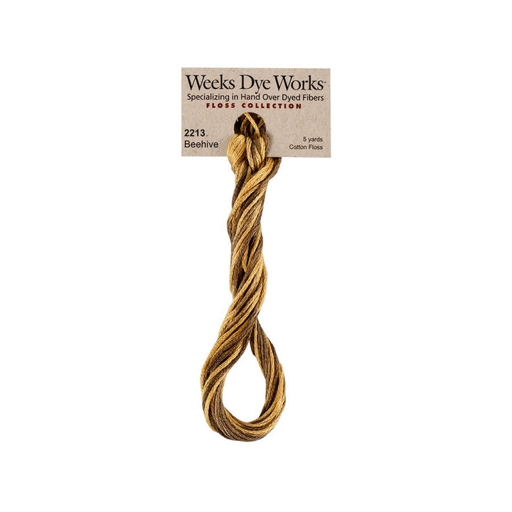 brown and gold variegated embroidery floss
