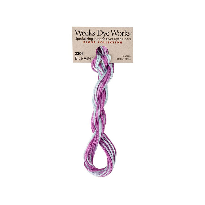 bright pink purple and light blue variegated thread 