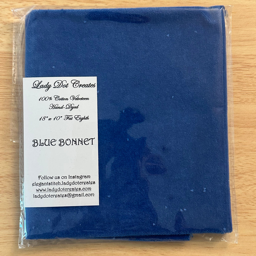 Blue Bonnet Velveteen | Lady Dot Creates